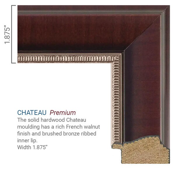 close up of Chateau frame moulding